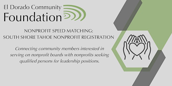 Nonprofit Speed Matching: South Shore Tahoe Nonprofit Registration