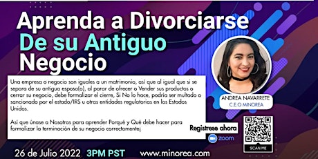 APRENDA A DIVORCIARSE DE SU ANTIGUO NEGOCIO! entradas