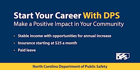 NC Department of Public Safety Career Informational  Sessions