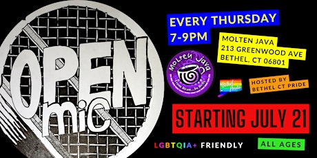 Open Mic Night - Hosted by Bethel CT Pride & Molten Java