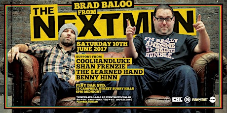 BRAD BALOO – THE NEXTMEN [UK] @ PLAY BAR SYD primary image