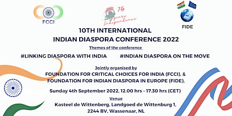 10th International Indian Diaspora Conference 2022 tickets