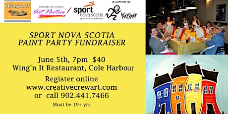 CANCELLED!   Paint Party Fundraiser in support of KidSport Nova Scotia primary image