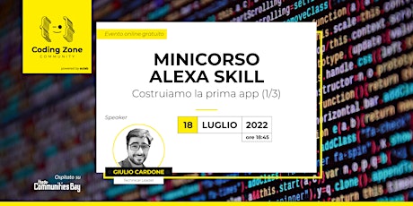 Minicorso Alexa Skill: costruiamo la prima app (1/3)・CZ9 biglietti