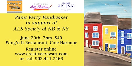 Paint Party Nite Fundraiser for ALS Society of NB & NS primary image