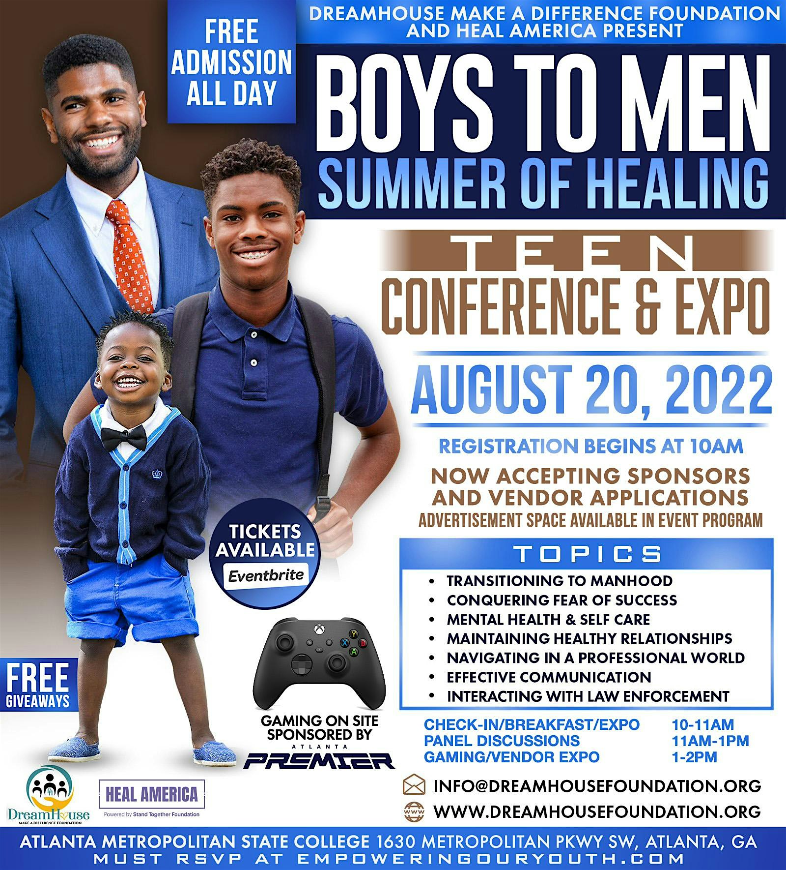 Boys To Men Summer Of Healing Teen Conference & Expo