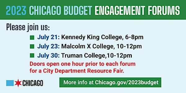 2023 Budget Engagement Forum