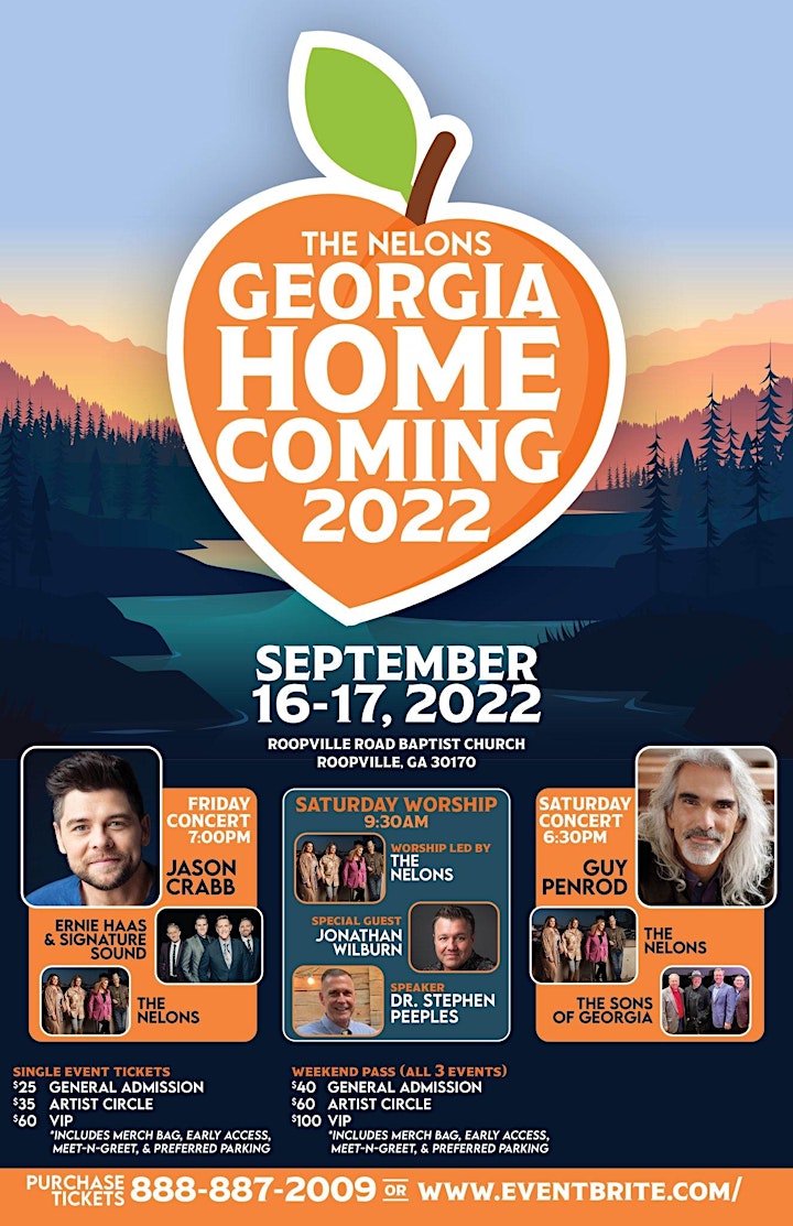 The Nelons GEORGIA HOMECOMING September 16th & 17th (3 CONCERTS in 2 DAYS) image