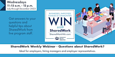 SharedWork Weekly Webinar - Questions about SharedWork?