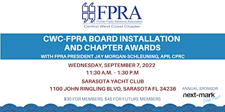 CWC-FPRA Board Installation and Chapter Awards
