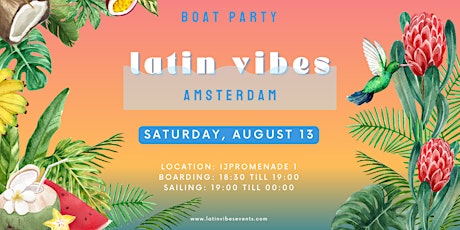 Primaire afbeelding van Latin Vibes Boat Party 13-08-22