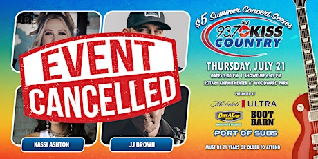 CANCELLED: KISS Country $5 Summer Concert Series featuring Priscilla Block primary image