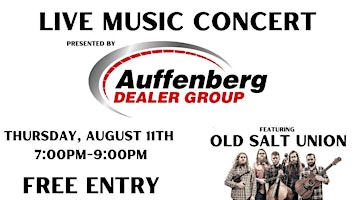 Auffenberg Sunset Concert Series presents OLD SALT UNION in Shiloh,  IL