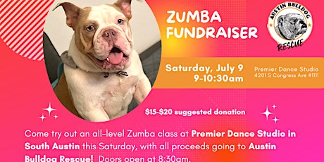 Austin Bulldog Rescue Zumba Fundraiser and Meet and Greet primary image
