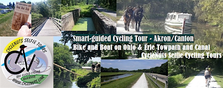 Akron/Canton, OH Selfie Cycle Tour - Bike/Boat on Ohio & Erie Towpath/Canal image