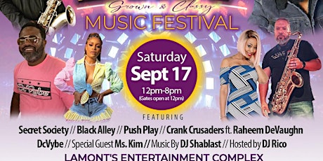 Primaire afbeelding van DMV  "Grown & Classy" Music Festival