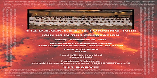 112 D.E.G.R.E.E.S. IS TURNING 10!!!