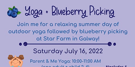 Blueberry Picking & Yoga: Parent & Me (kids 2-4) primary image