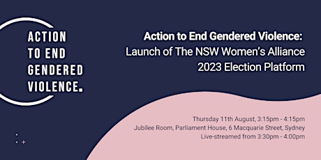 Launch of the NSW Women's Alliance 2023 Election Platform