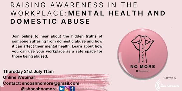 Raising awareness in the workplace: Mental Health and Domestic Abuse