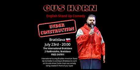 Hauptbild für English Stand Up Comedy with Gus Horn - "Under Construction"