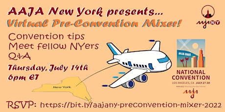 Primaire afbeelding van AAJA New York — Virtual Pre-Convention Mixer