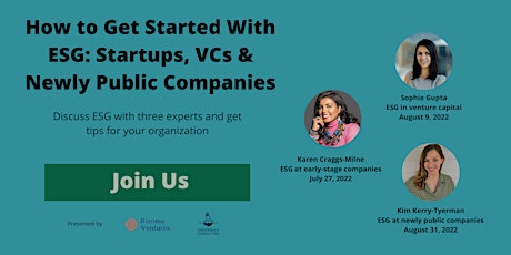 How to Get Started With ESG: Startups, VCs & Newly Public Companies