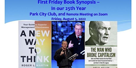 First Friday Book Synopsis, August 5, 2022