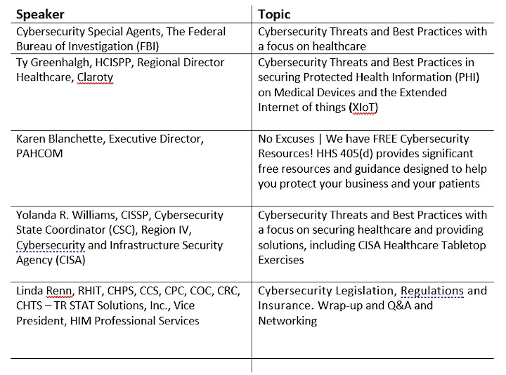 Health Industry Cybersecurity Threats and Best Practices VIRTUAL EVENT image