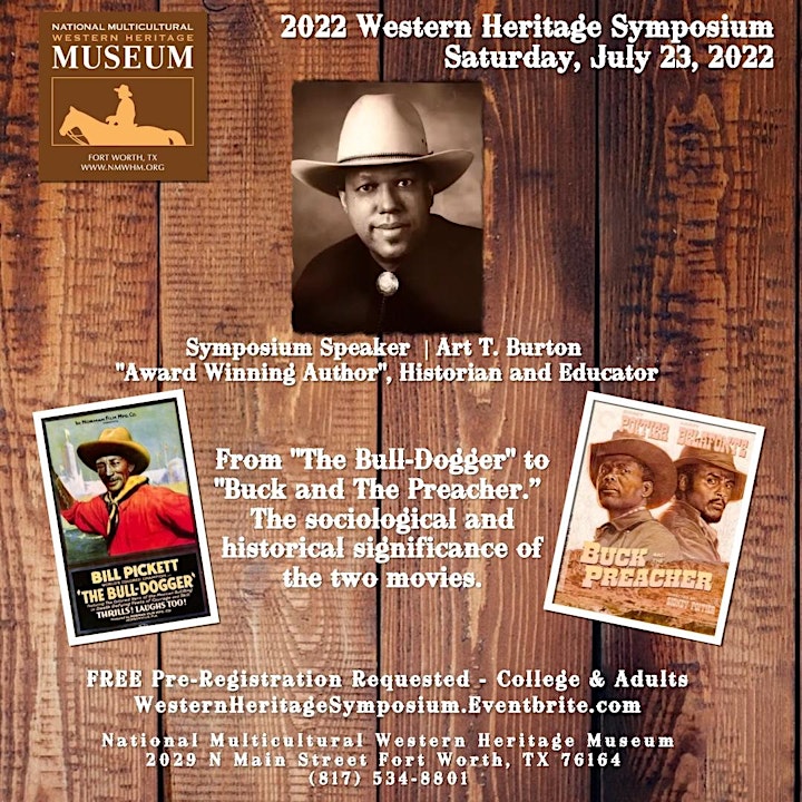 Western Heritage Symposium featuring Author & Historian Art T. Burton image