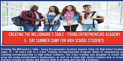 CREATING THE MILLIONAIRE'S TABLE -  5 - DAY SUMMER CAMP