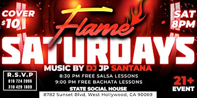 Flame Saturdays At State Social House primary image
