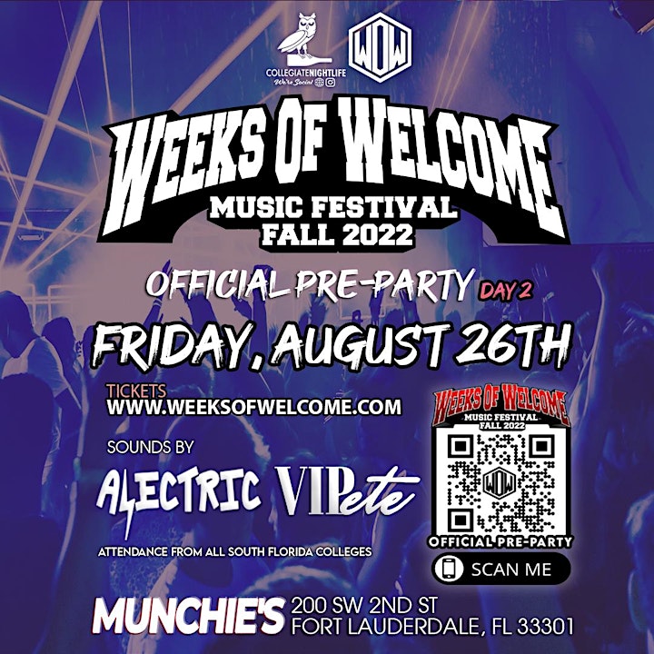 WEEKS OF WELCOME Official Pre-Party! Day 2 image