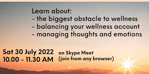 BEGIN Wellness Workshop - Overcome obstacles, start improving wellness NOW primary image
