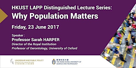 (CANCELLED) HKUST LAPP Distinguished Lecture Series - Why Population Matters  primary image