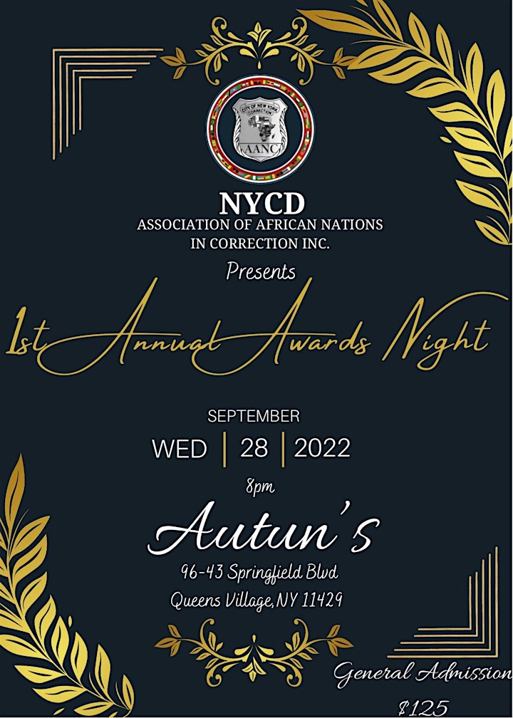 NYCD Association of African Nations in Correction 1st Annual Awards Dinner image