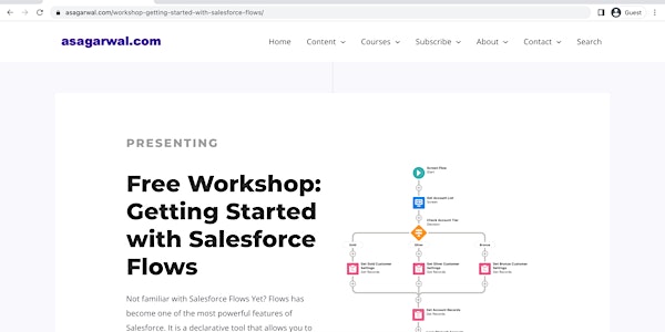 Free Workshop: Getting Started with Salesforce Flows - Live Online (21 Jul)