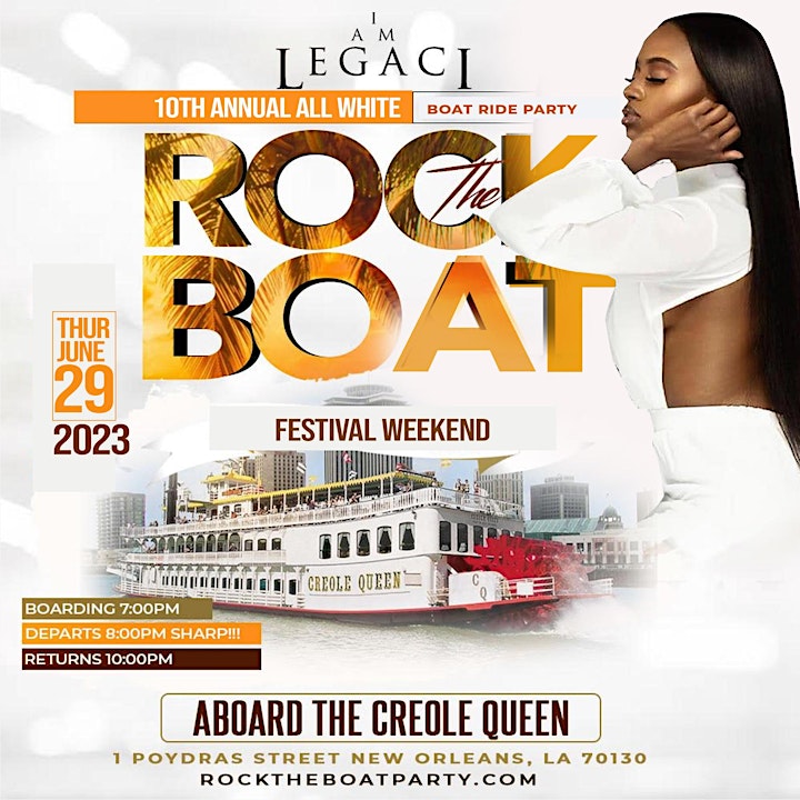 ROCK THE BOAT 10th ANNUAL ALL WHITE BOAT RIDE PARTY FESTIVAL WEEKEND 2023 image
