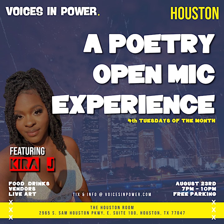 Voices In Power: A Poetry Open Mic Experience Ft. Kira J | HOUSTON image