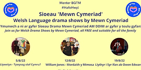 #HafoHwyl Sioeau Drama Mewn Cymeriad / 'In Character' Welsh Language Shows
