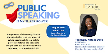 Public Speaking is my Super Power with Natalie Davis