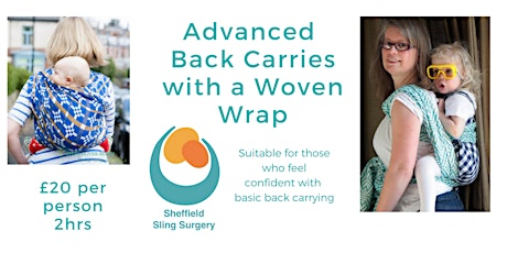 Advanced Back Carries with a Woven Wrap Tuesday June 13th 10am primary image