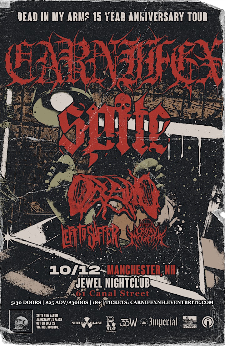 CARNIFEX, SPITE, OCEANO, LEFT TO SUFFER & CROWN MAGNETAR image