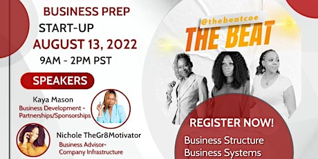8/13 Empower Your Entrepreneurship: Business Prep Start-Up