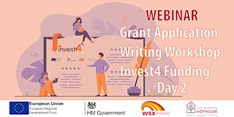 Grant application writing workshop – Invest4 Funding - Session 2 primary image