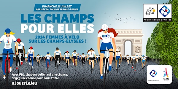 Les Champs pour Elles - 2024 femmes à vélo sur les Champs-Elysées