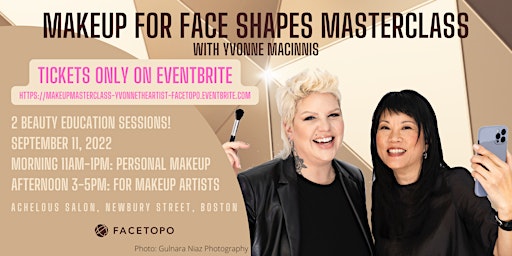 MAKEUP MASTERCLASS WITH YVONNE THE ARTIST. 11AM (PERSONAL) OR 3PM (PRO MUA)