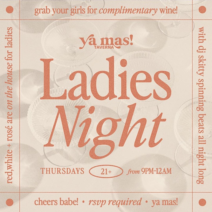 Ladies Night at Ya Mas! image