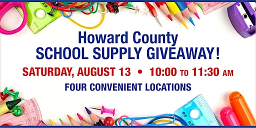 2022 Howard County School Supply Giveaway