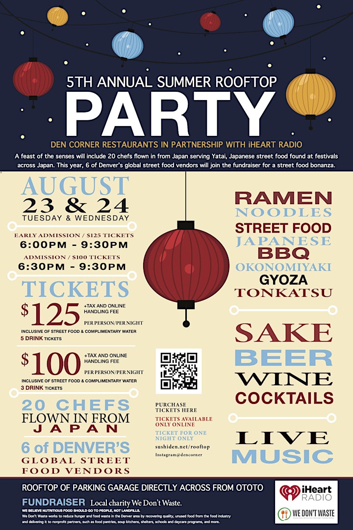 5th Annual:  2022 Summer Rooftop Party & Charity Fundraiser - Aug 23&24 image